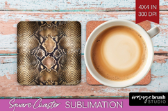 Animal Print Square Coaster - Animal Skin Coaster PNG Product Image 1