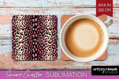 Animal Print Square Coaster - Animal Skin Coaster PNG Product Image 1