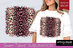 Animal Print Square Tshirt Background - Animal Skin PNG Product Image 1