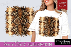 Animal Print Square Tshirt Background - Animal Skin PNG Product Image 1