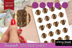 Animal Print Round Sticker - Animal Skin Printable Sticker Product Image 1