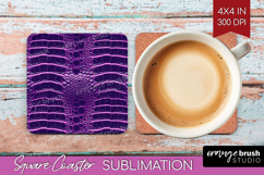 Animal Print Square Coaster - Animal Skin Coaster PNG Product Image 1