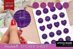 Animal Print Round Sticker - Animal Skin Printable Sticker Product Image 1