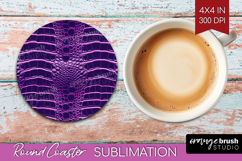 Animal Print Round Coaster - Animal Skin Coaster PNG Product Image 1