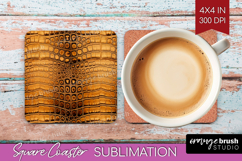 Animal Print Square Coaster - Animal Skin Coaster PNG Product Image 1