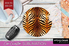 Animal Print Car Coaster - Animal Skin Coaster PNG Product Image 1