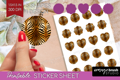 Animal Print Round Sticker - Animal Skin Printable Sticker Product Image 1