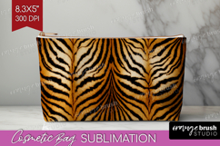 Animal Print Cosmetic Bag - Animal Skin Makeup Bag PNG Product Image 1