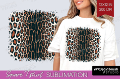 Animal Print Square Tshirt Background - Animal Skin PNG Product Image 1