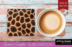 Animal Print Square Coaster - Animal Skin Coaster PNG Product Image 1