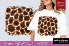 Animal Print Square Tshirt Background - Animal Skin PNG Product Image 1