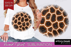 Animal Print Round Tshirt Background - Animal Skin PNG Product Image 1