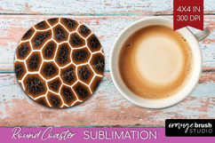Animal Print Round Coaster - Animal Skin Coaster PNG Product Image 1