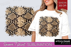 Animal Print Square Tshirt Background - Animal Skin PNG Product Image 1