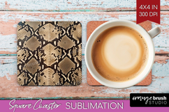 Animal Print Square Coaster - Animal Skin Coaster PNG Product Image 1