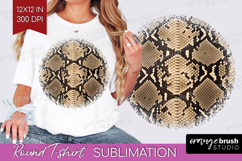 Animal Print Round Tshirt Background - Animal Skin PNG Product Image 1