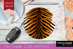 Animal Print Car Coaster - Animal Skin Coaster PNG Product Image 1