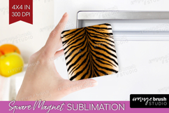 Animal Print Magnet Sublimation - Animal Skin Square Magnet Product Image 1
