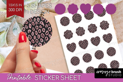 Animal Print Round Sticker - Animal Skin Printable Sticker Product Image 1