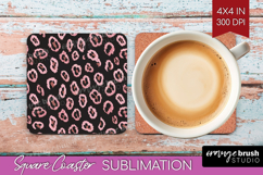 Animal Print Square Coaster - Animal Skin Coaster PNG Product Image 1