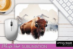 Wild Animals Mouse Pad, Mountain Mousepad Sublimation Product Image 1