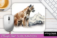 Wild Animals Mouse Pad, Mountain Mousepad Sublimation Product Image 1