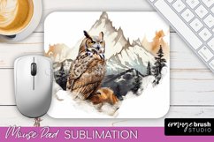 Wild Animals Mouse Pad, Mountain Mousepad Sublimation Product Image 1