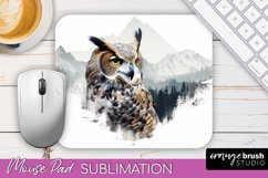 Wild Animals Mouse Pad, Mountain Mousepad Sublimation Product Image 1