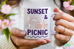 Two-Tone Summer Beach Doodles SVG PNG Product Image 5