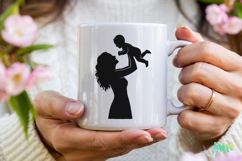 Mother &amp; Child Silhouette SVG PNG Product Image 4