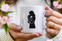 Mother &amp; Child Silhouette SVG PNG Product Image 4