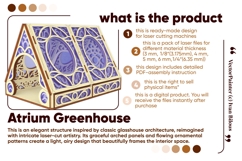 Greenhouse Book Nook Laser Cut File Dollhouse Shelf Insert Product Image 2