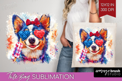 Australian Cattle Dog Tote Bag 4th Of July Tote Bag PNG Product Image 1