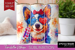 Australian Cattle Dog Tumbler Wrap 4th Of July Tumbler PNG Product Image 1