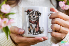 Whimsical Christmas Dogs Clipart Product Image 4
