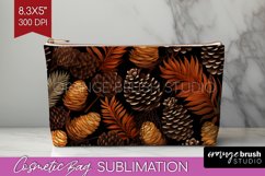 Autumn Forest Cosmetic Bag - Fall Makeup Bag PNG Sublimation Product Image 1