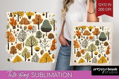 Autumn Forest Tote Bag - Fall Tote Bag PNG Sublimation Product Image 1