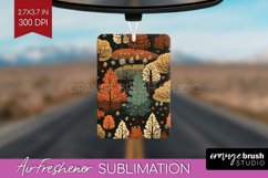Autumn Forest Air Freshener PNG - Fall PNG Sublimation Product Image 1