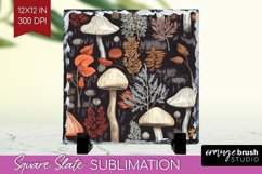 Autumn Forest Slate PNG - Fall Square Slate Sublimation Product Image 1