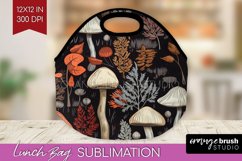 Autumn Forest Lunch Bag - Fall Lunch Bug PNG Sublimation Product Image 1
