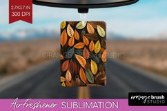 Autumn Forest Air Freshener PNG - Fall PNG Sublimation Product Image 1