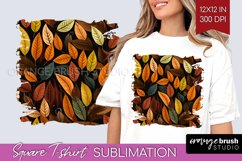 Autumn Forest Square Tshirt Background - Fall PNG Product Image 1