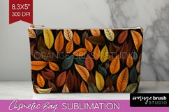 Autumn Forest Cosmetic Bag - Fall Makeup Bag PNG Sublimation Product Image 1