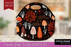 Autumn Forest Lunch Bag - Fall Lunch Bug PNG Sublimation Product Image 1