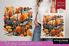 Autumn Forest Tote Bag - Fall Tote Bag PNG Sublimation Product Image 1