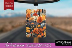 Autumn Forest Air Freshener PNG - Fall PNG Sublimation Product Image 1