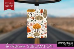 Autumn Forest Air Freshener PNG - Fall PNG Sublimation Product Image 1