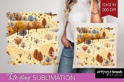 Autumn Forest Tote Bag - Fall Tote Bag PNG Sublimation Product Image 1
