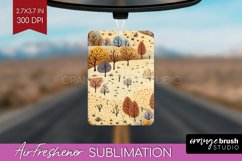 Autumn Forest Air Freshener PNG - Fall PNG Sublimation Product Image 1