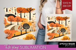 Autumn Forest Tote Bag - Fall Tote Bag PNG Sublimation Product Image 1